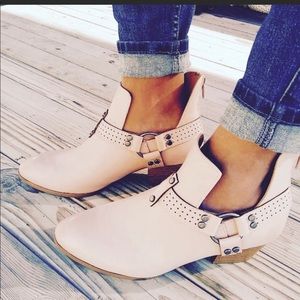 Soft Pink moto bootie